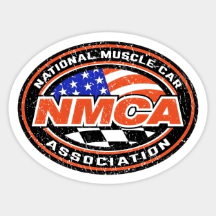 NMCA - National Muscle car Association - distressed burnout print Sticker